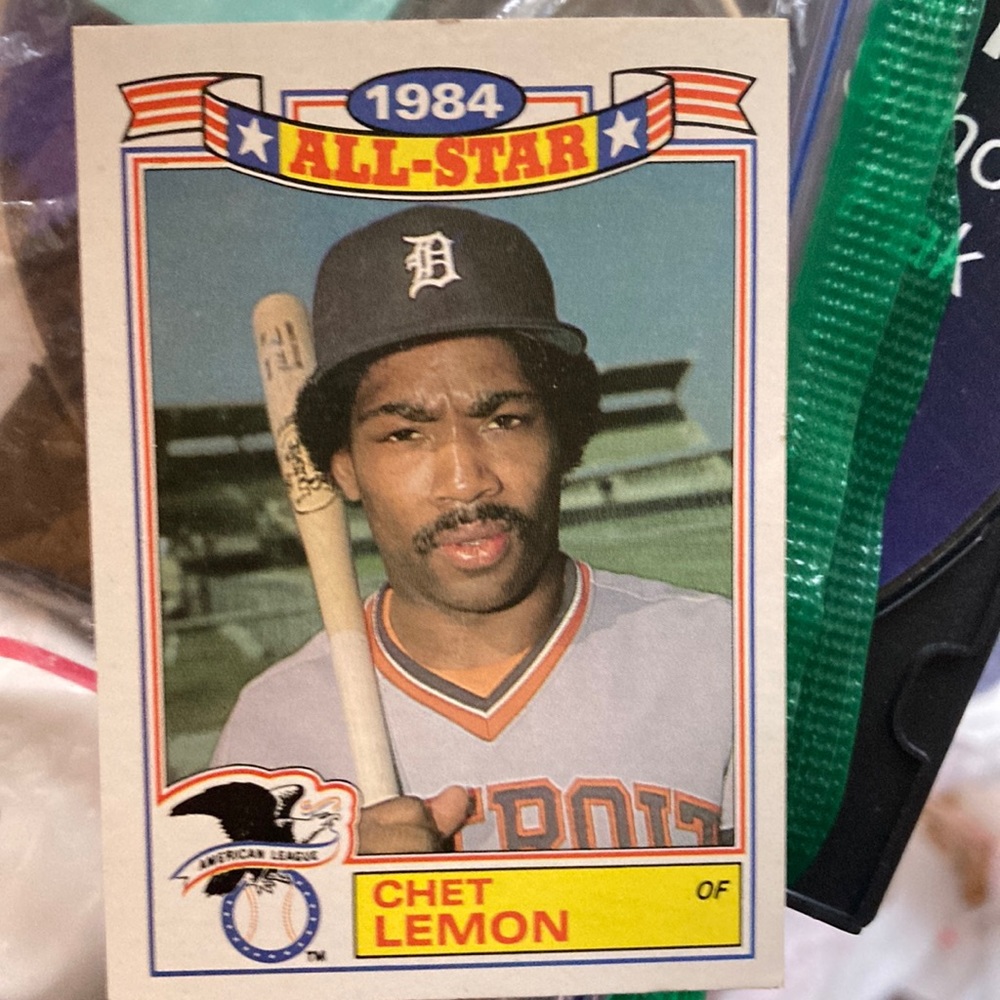 Chet lemon 1984 Topps baseball card